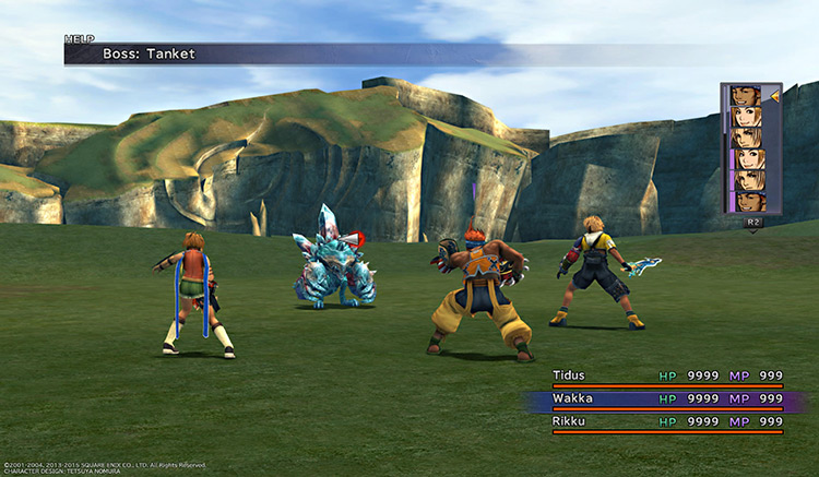 Fullscreen battle with Tanket Fiend / FFX HD Screenshot