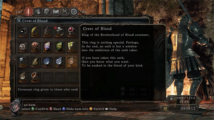 Crest of Blood Ring in Dark Souls 2