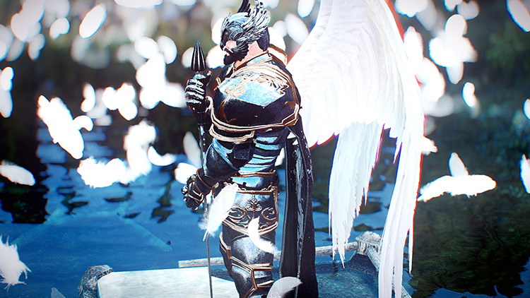 Elven Archangel Knight Armor mod for Skyrim