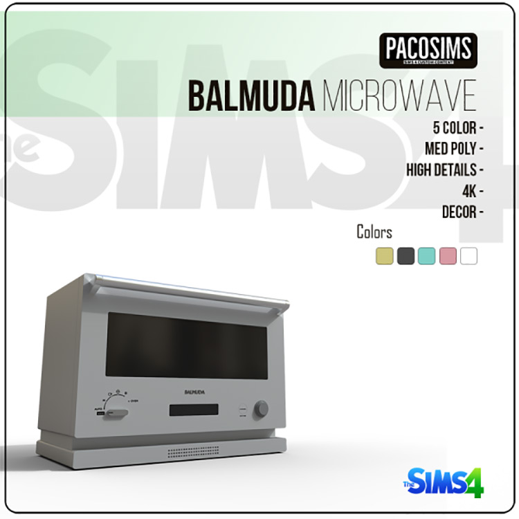 Balmuda Microwave (Decor) Sims 4 CC