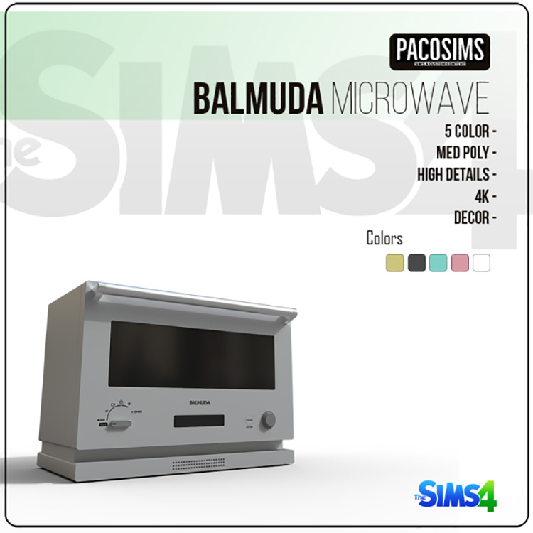 Sims 4 Microwave CC  Countertop   Wall Mounted    FandomSpot - 3