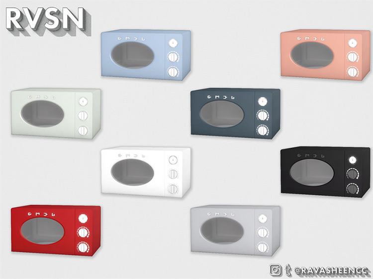 SMEGlish Microwave CC (Retro) for Sims 4