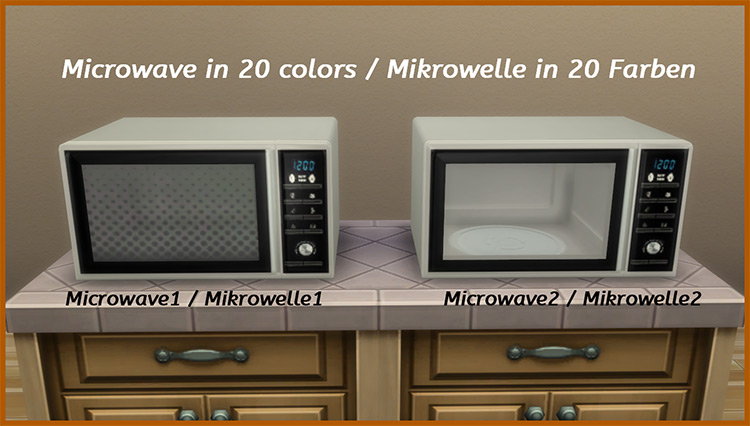 Sims 4 Microwave CC  Countertop   Wall Mounted    FandomSpot - 18