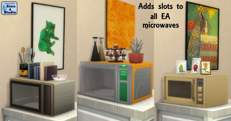 Sims 4 Microwave CC  Countertop   Wall Mounted    FandomSpot - 72