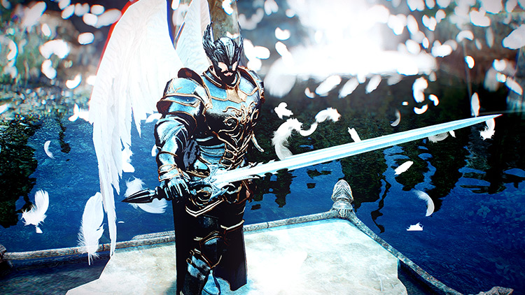Elven Archangel Knight Armor mod for Skyrim