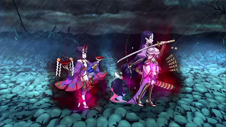 Shuten Douji and Raikou (Shimousa) Boss in Fate/Grand Order screenshot
