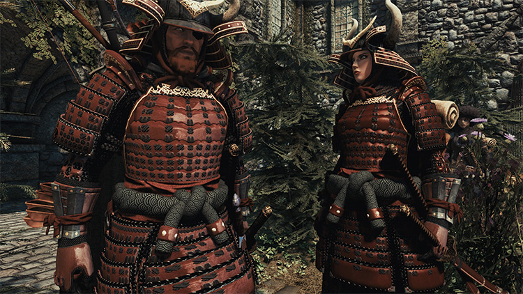 Reiko Samurai Armor mod for Skyrim