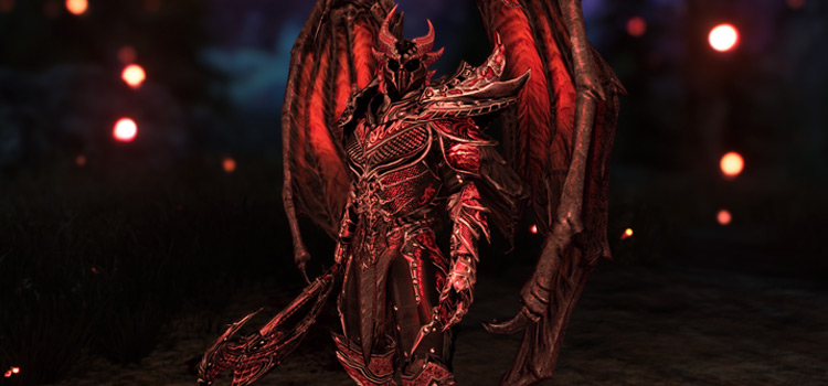 Crimson Blood Daedric Knight Armor (Skyrim Mod)