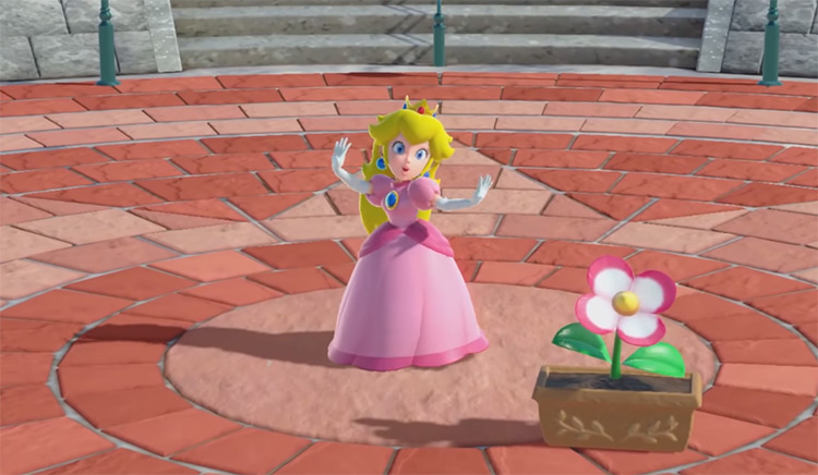 Captura de tela de pêssego de Super Mario Party