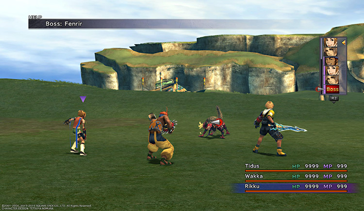 Fenrir Arena Battle Screenshot / Final Fantasy X HD