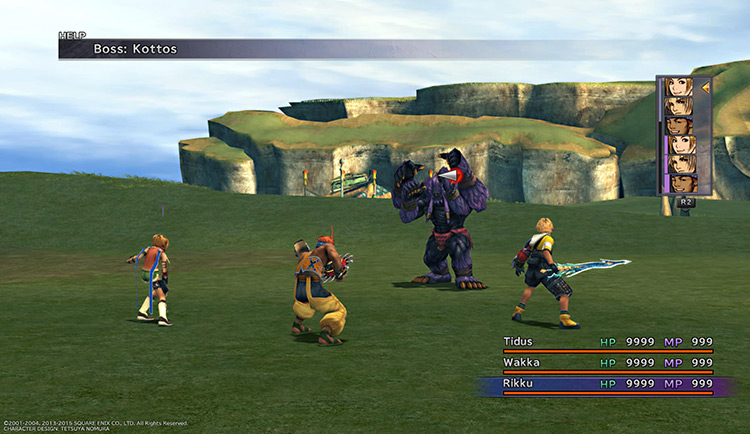 Kottos full battle screenshot in FFX HD