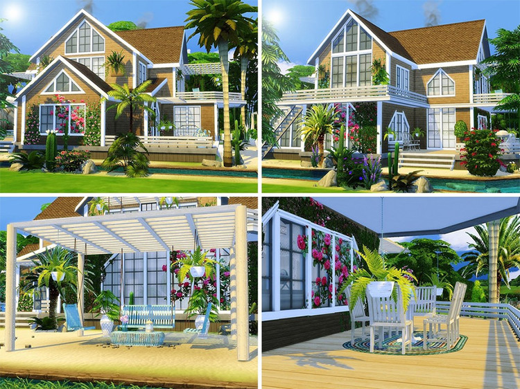 Cozy Beach Life House / Sims 4 Lot
