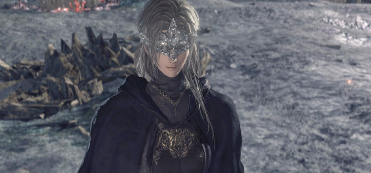 Firekeeper Character close-up screenshot in DS3