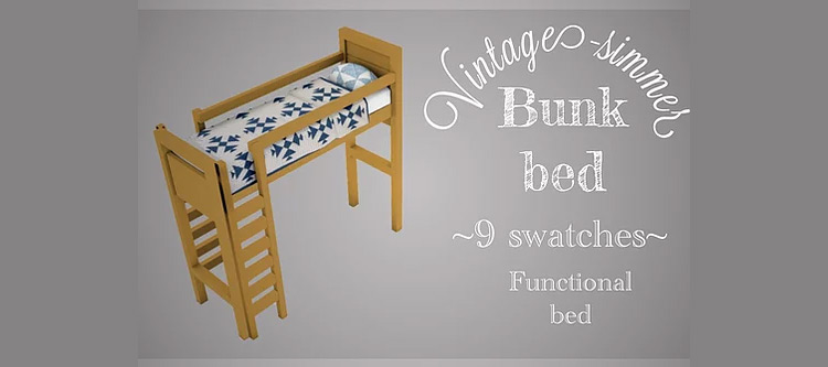 Vintage Bunk Bed Recolors Set / TS4 CC