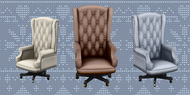 Executive Desk Chair Recolor (Maxis Match) for The Sims 4