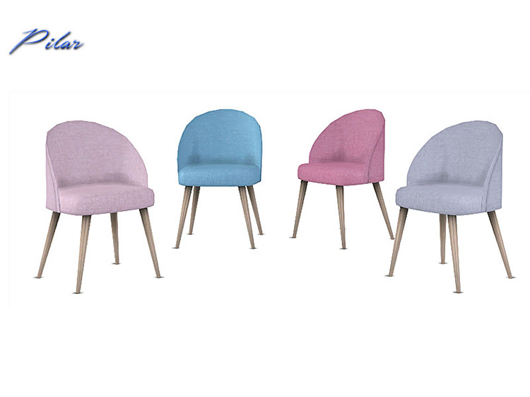 Fashion Colorful Chair Set / Sims 4 CC