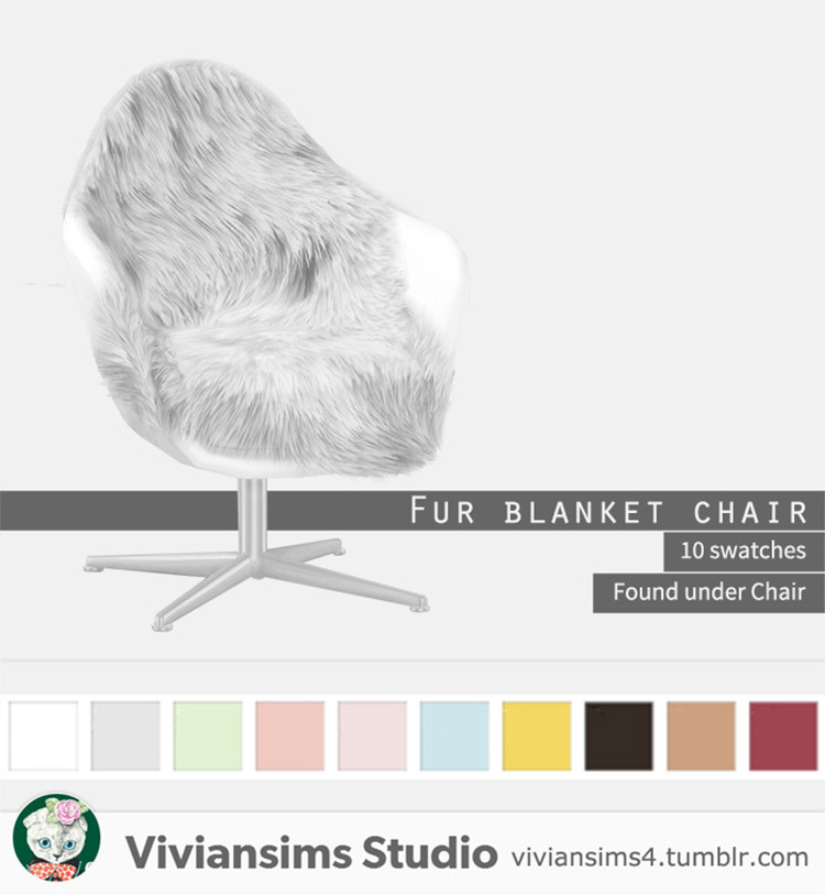 Fur Blanket Chair / TS4 CC