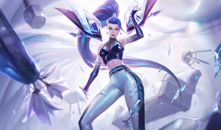 K/DA ALL OUT Kai’Sa Skin Splash Image from League of Legends