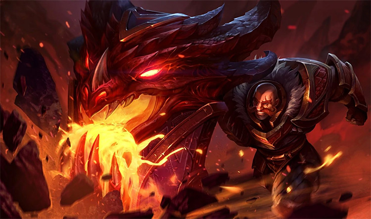 Dragonslayer Braum Skin Splash Image from League of Legends