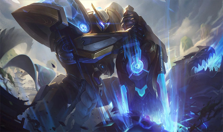 Mecha Kingdoms Garen Skin Splash Image from League of Legends