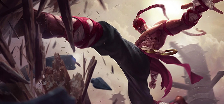 Lee Sin Base Splash Art in LoL