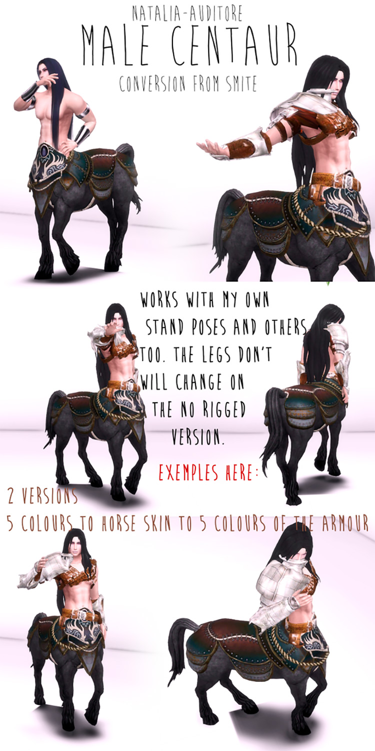 Male Centaur Preview / Sims 4 CC