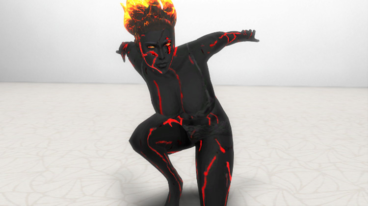 Fire Tentacles-Head Sims 4 CC