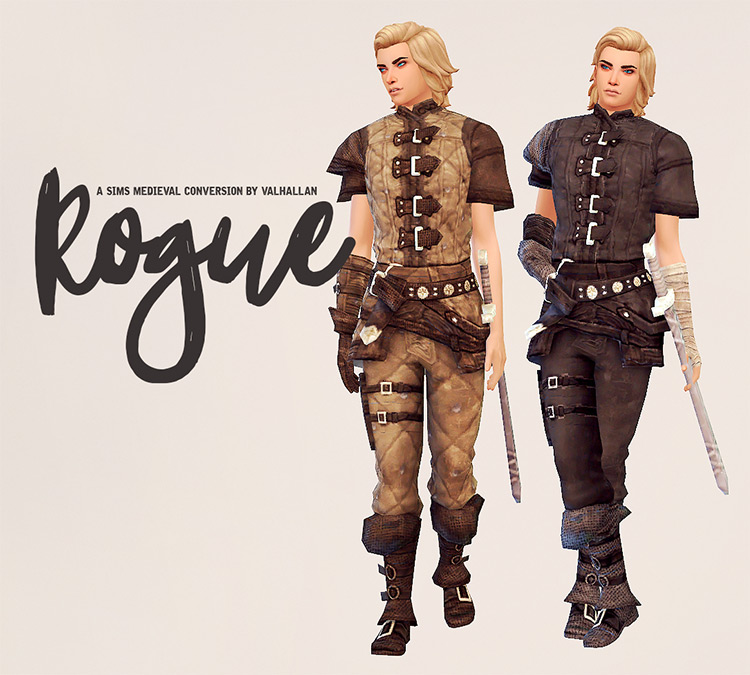 Rogue from “The Sims Medieval” Outfit Conversion for TS4