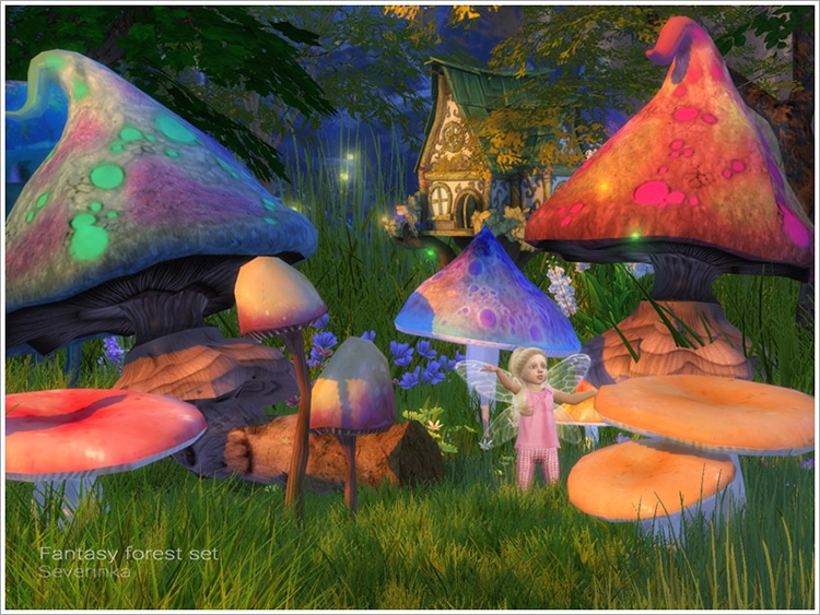 Fantasy Forest CC Set by Severinka_ / Sims 4 CC