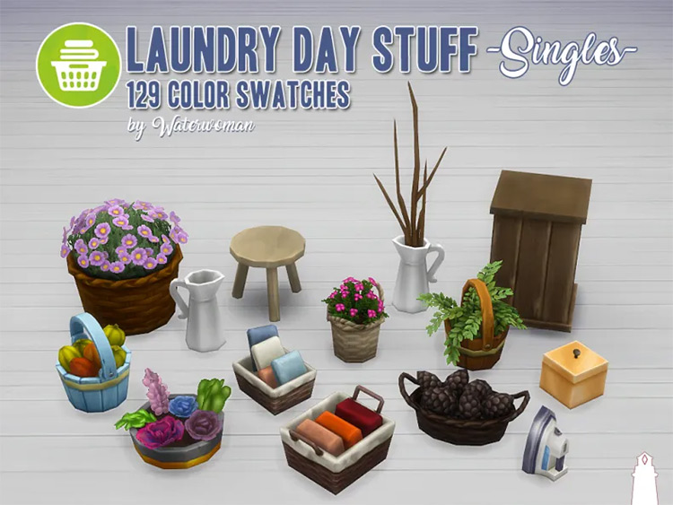 Laundry Day Stuff (Clutter Set) for The Sims 4