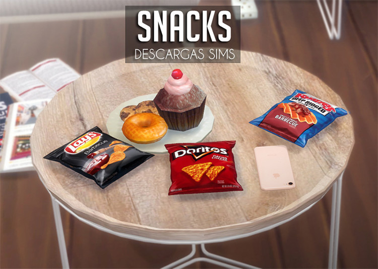 Snacks Clutter (Maxis Match) Sims 4 CC