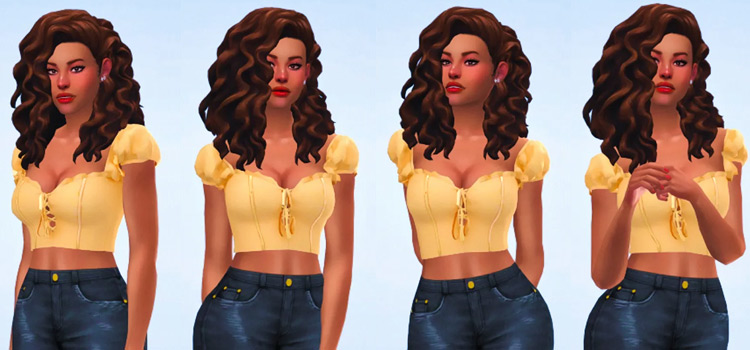 Katverse PosePack11 Curly Girl Preview (Sims 4)
