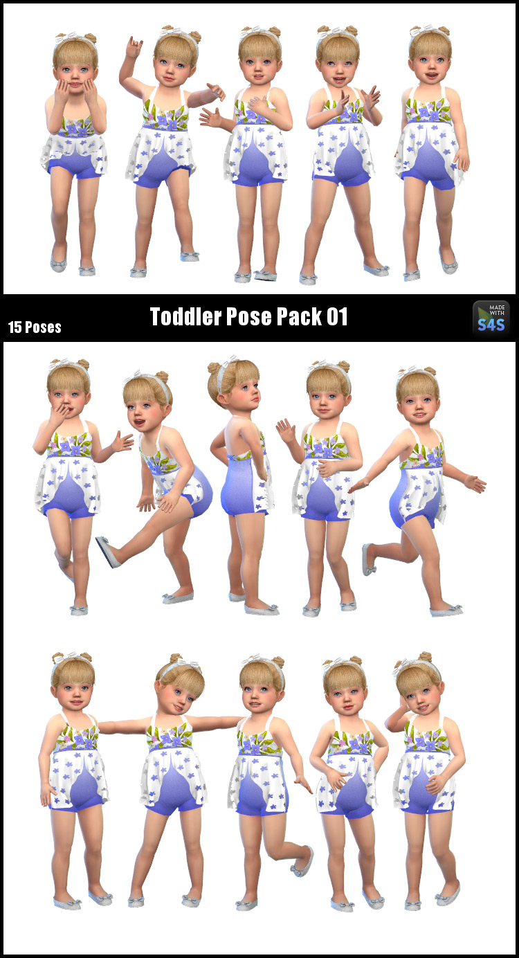 Toddler Pose Pack #01 by SamanthaGump TS4 CC