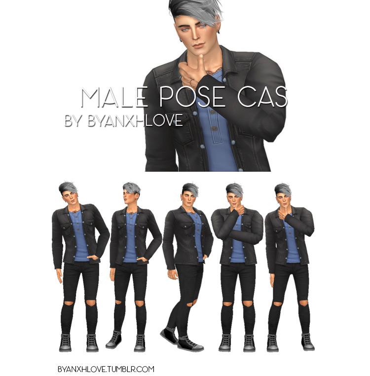 Male Pose CAS Set by BYANXHLOVE Sims 4 CC