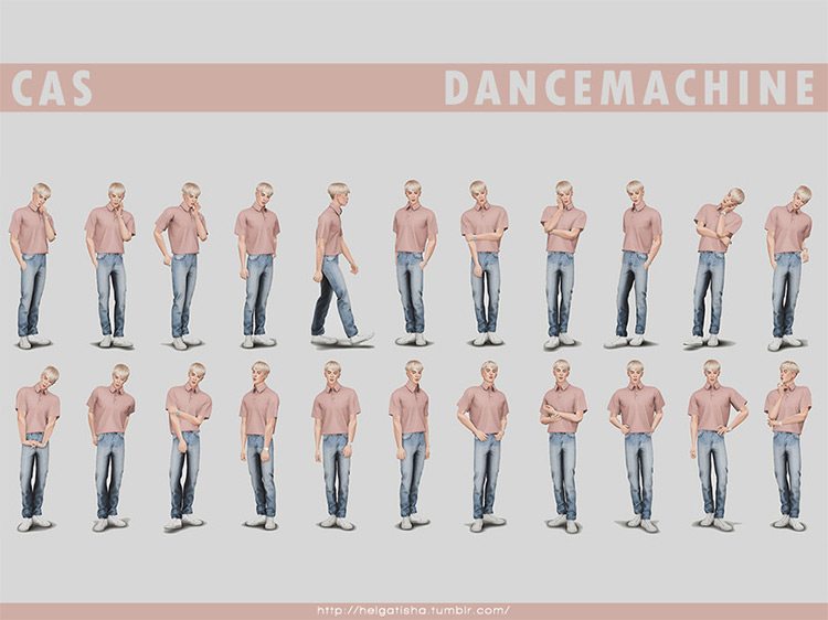 Male Poses #04 CAS by HelgaTisha for Sims 4