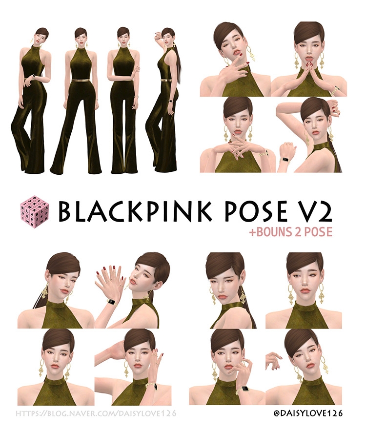 Blackpink Poses V2 by daisylove126 Sims 4 CC