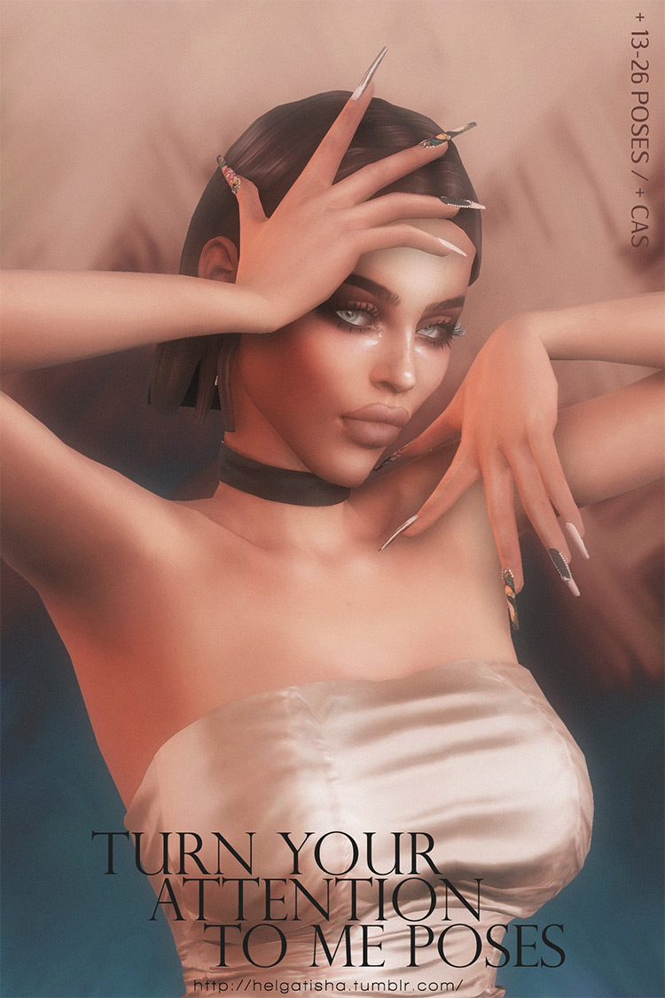 Turn Your Attention To Me Poses by helgatisha for Sims 4