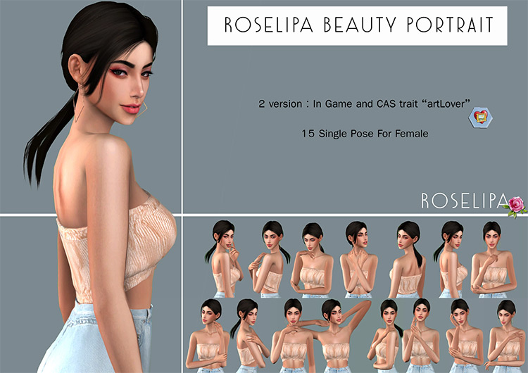 Roselipa Beauty Portrait by roselipa for Sims 4