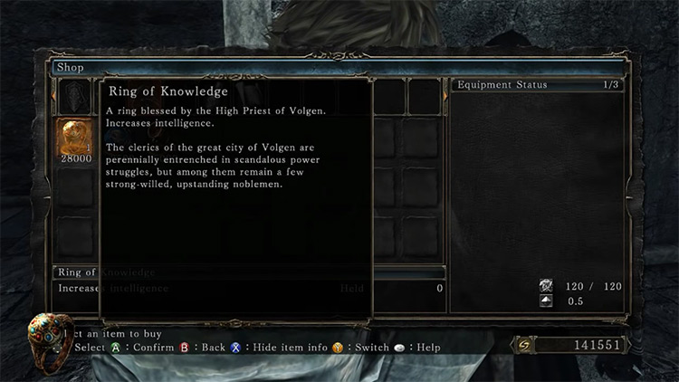 Ring of Knowledge in Dark Souls 2