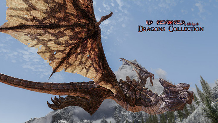 HD Reworked Dragons Collection Skyrim mod