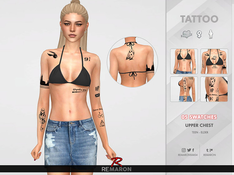 Harry Potter Tattoo for Women / TS4 CC