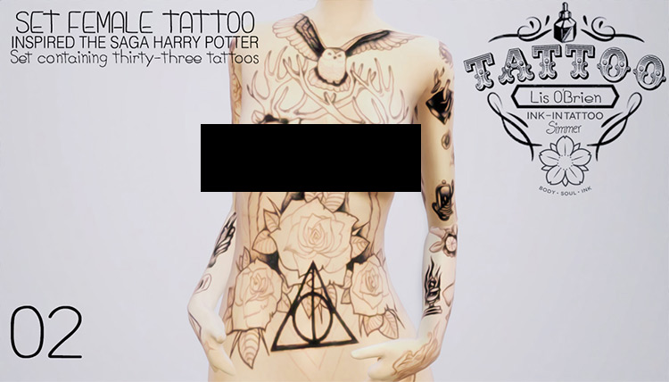 Female Tattoos (HP) for The Sims 4