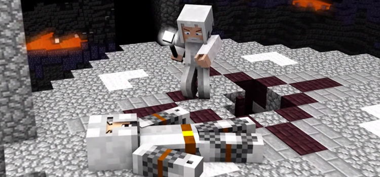 LotR Parody Screenshot in Minecraft (Custom Skins)