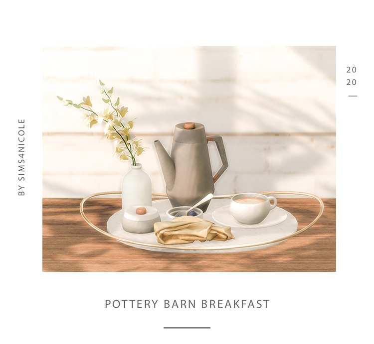 Pottery Barn Breakfast Set / TS4 CC