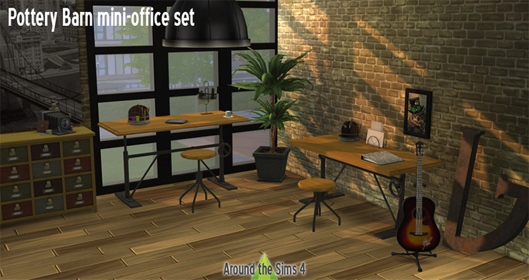 Pottery Barn Mini-Office Set CC for The Sims 4