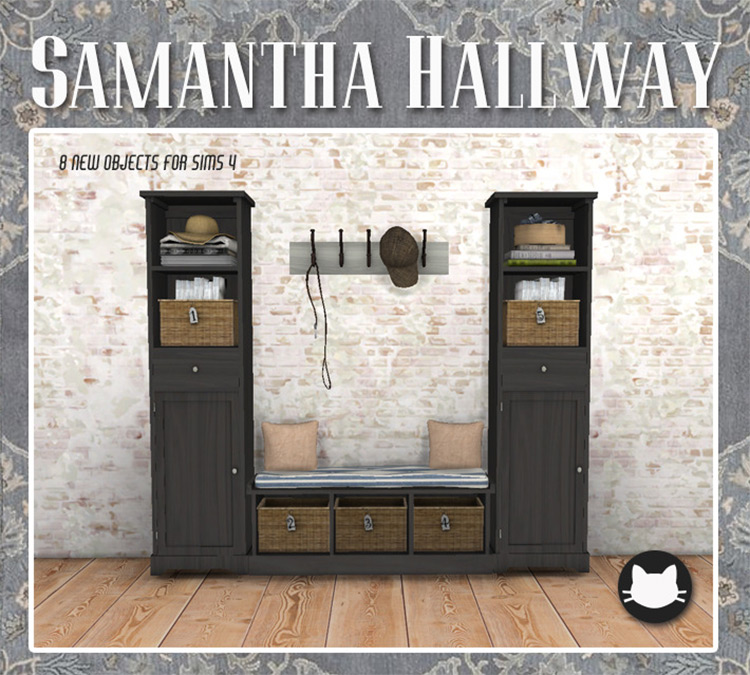 Samantha Hallway by Kitkat’s Simporium Set / Sims 4 CC