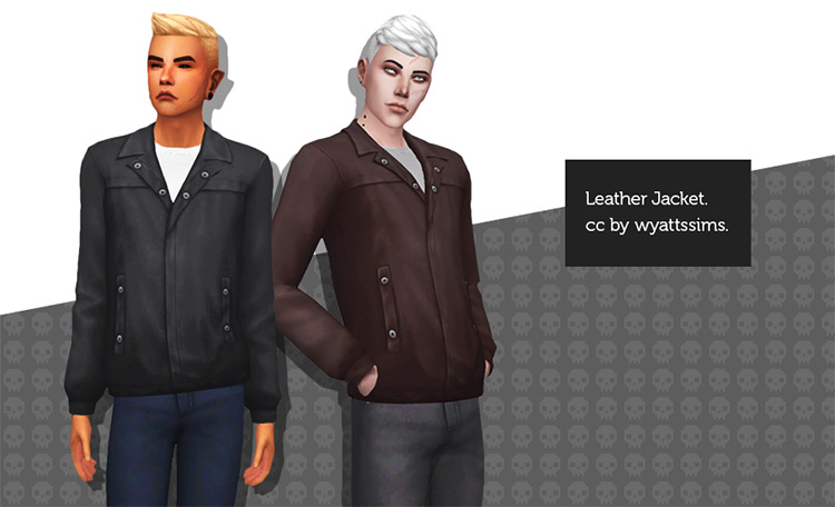 WyattSims’ Leather Jacket / Sims 4 CC