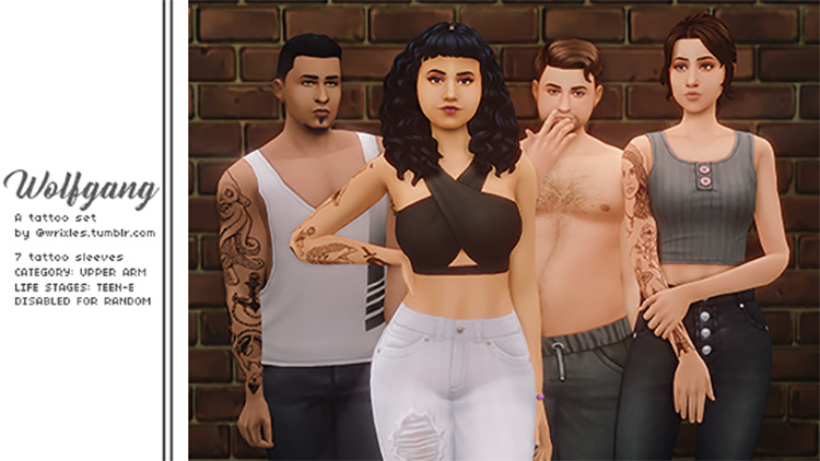 Sims 4 Biker CC  Jackets  Tattoos   More   FandomSpot - 34