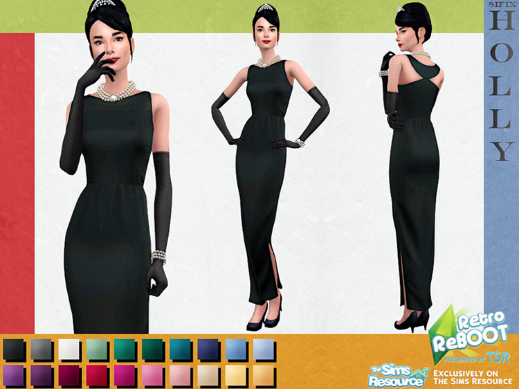 Holly Dress (Audrey Hepburn) Sims 4 CC