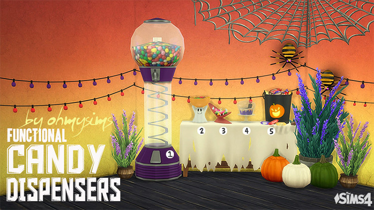 OhMySims’ Functional Candy Dispensers TS4 CC